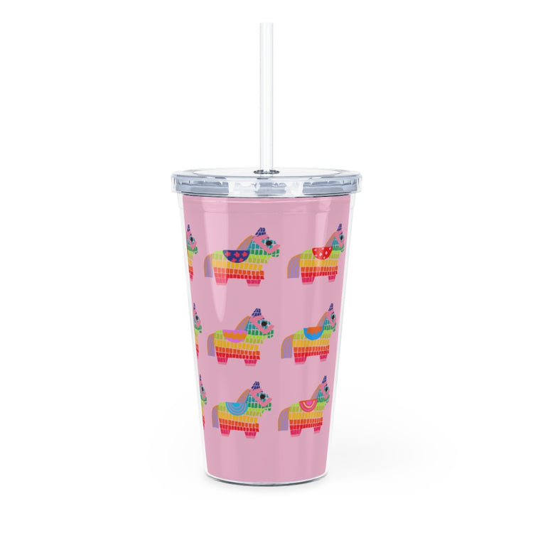 Pinata Party Plastic Tumbler with Straw