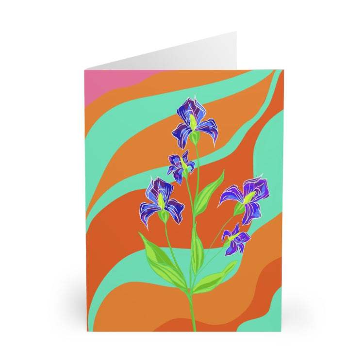 Groovy Iris Greeting Cards (5 Pack)