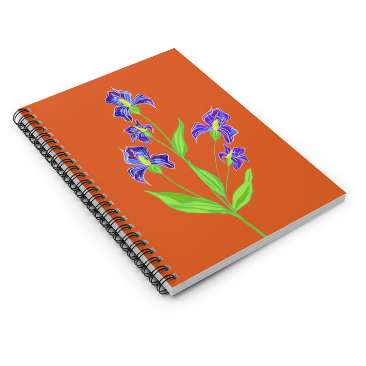 Orange Iris Spiral Notebook