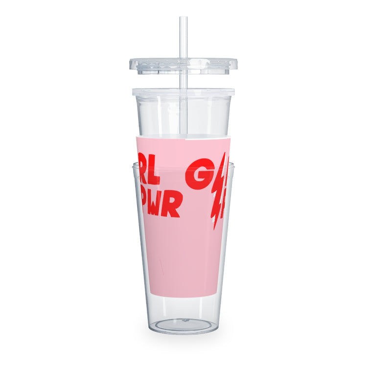 Girl PWR Plastic Tumbler with Straw
