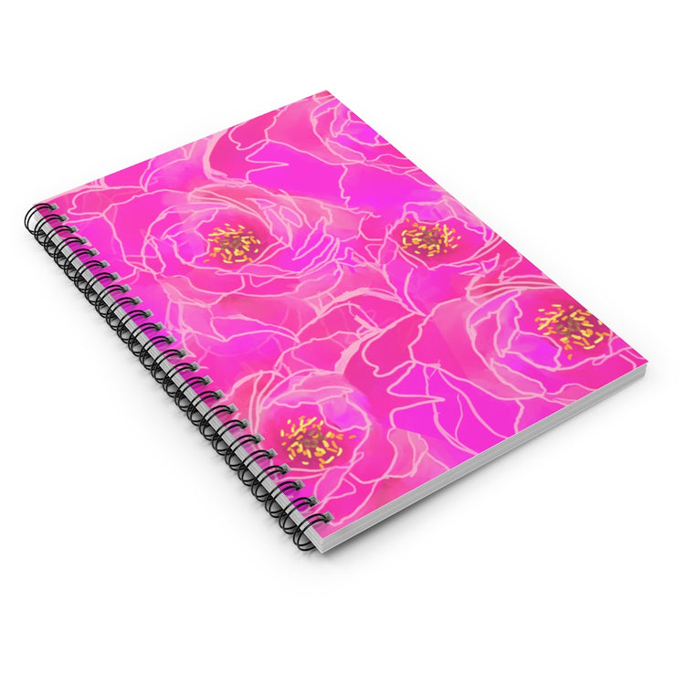 Pink Peonies Spiral Notebook