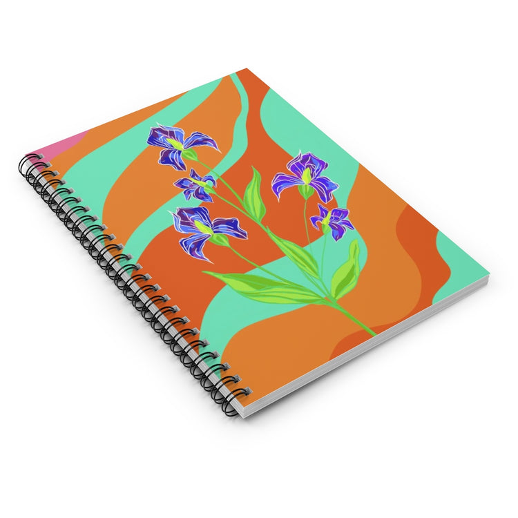 Groovy Iris Spiral Notebook