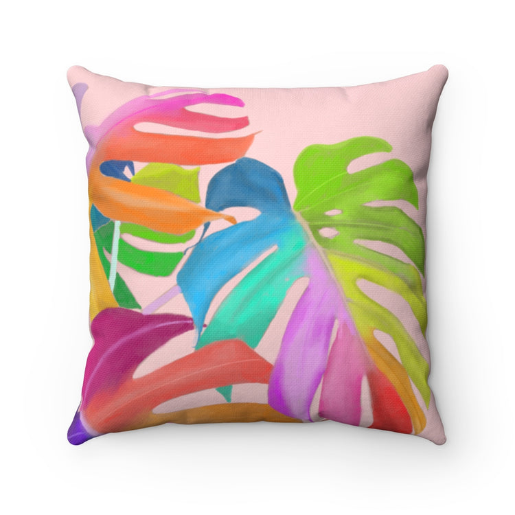 Magical Monstera Square Pillow