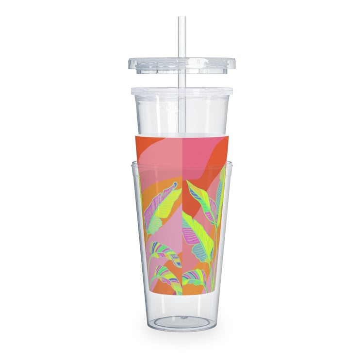 Banana Rave Plastic Tumbler with Straw