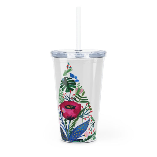 Inside The Mind of a Botantist Plastic Tumbler with Straw