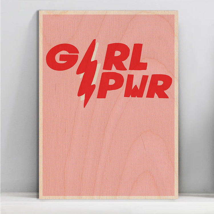 Girl PWR Wooden Wall Art