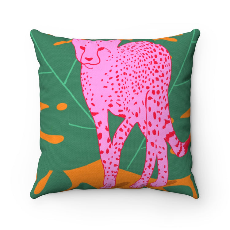A Quick Cheetah Square Pillow
