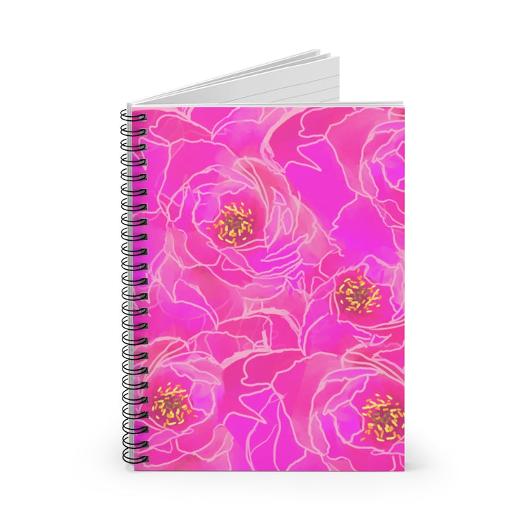 Pink Peonies Spiral Notebook