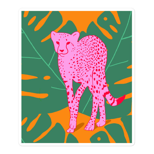A quick cheetah sticker